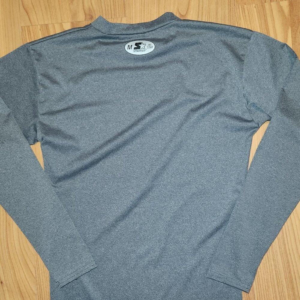 Starter Training Shirt Women's Size M Gray Long Sleeve Crew Neck Quick Dri Star - Picture 5 of 7